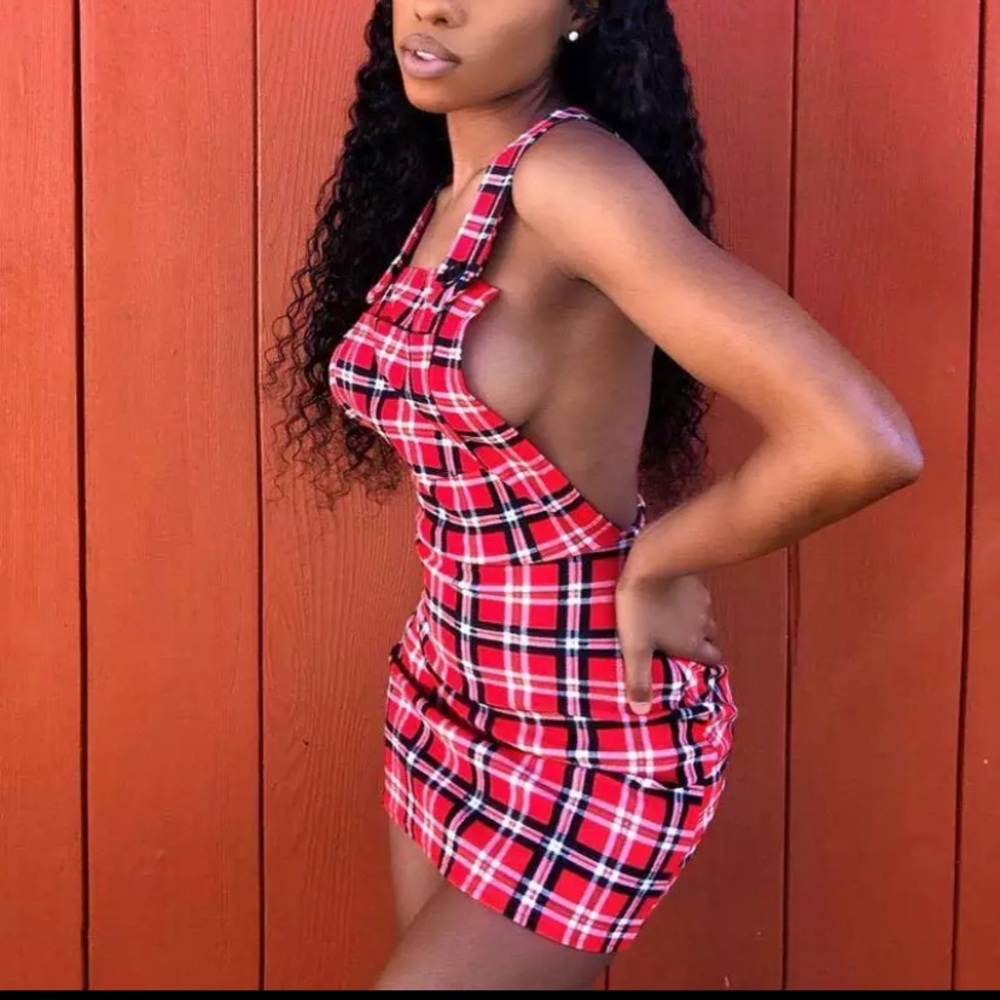 Plaid skirt jumper